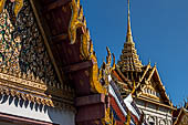 Bangkok Grand Palace,  spire of the roof of the the Chakri Maha Prasat hall. 